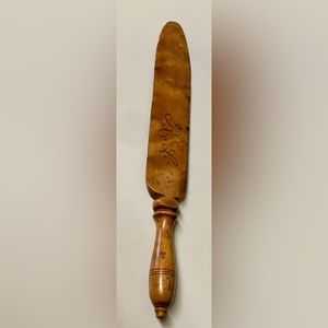 Early 19tb Century Antique Birdseye Maple RL Monogram Initialed Letter Opener